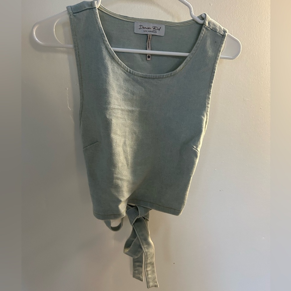 Dana Buchman Women's denim Crop Top